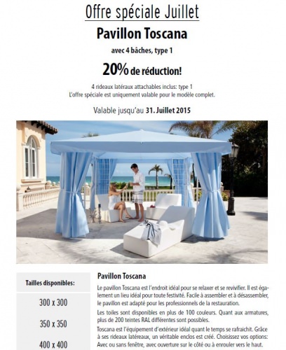 -20% sur le pavillon Toscana