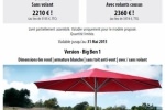 Promo parasol 6m00 de diamètre